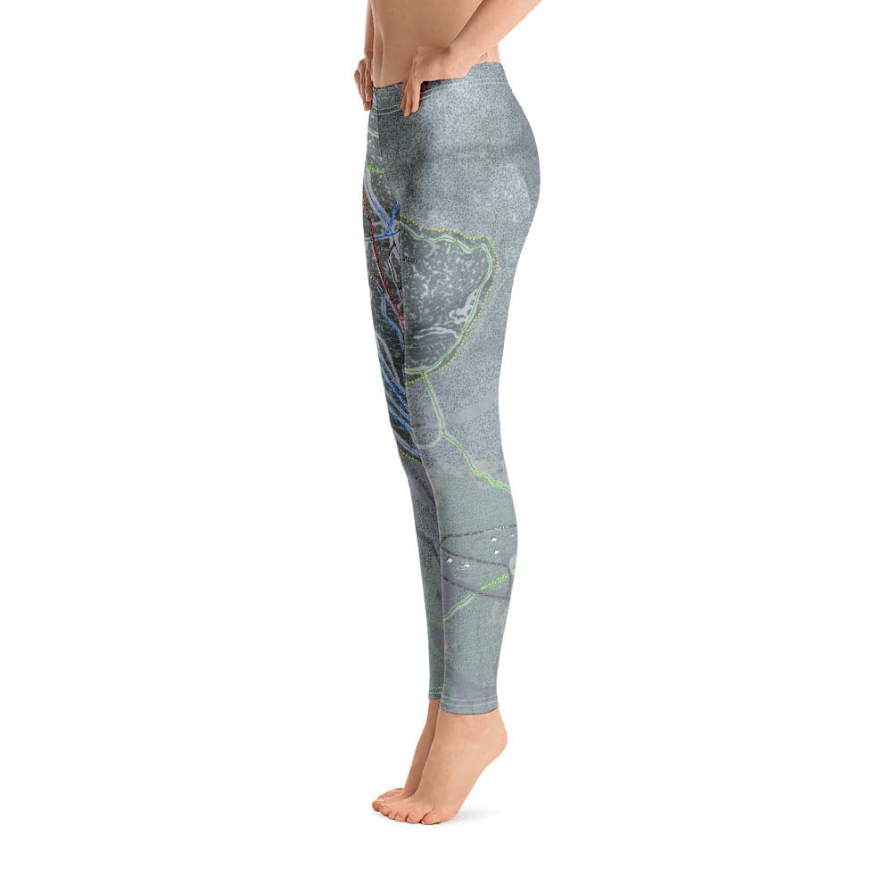 Saddleback, Maine Ski Trail Map Women's Base Layer Bottom - Powderaddicts