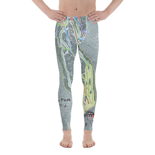 Sandia Peak, New Mexico Ski Trail Map Men's Base Layer Bottom - Powderaddicts