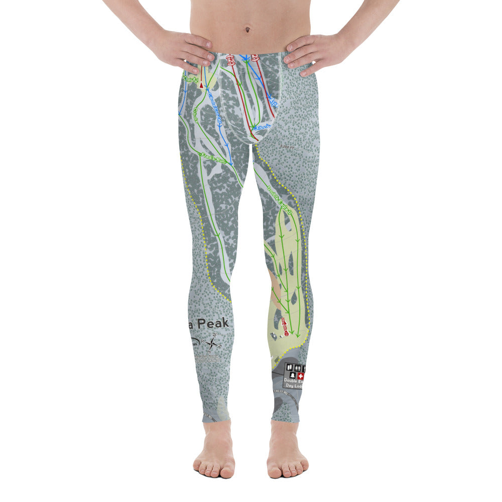 Sandia Peak, New Mexico Ski Trail Map Men's Base Layer Bottom - Powderaddicts