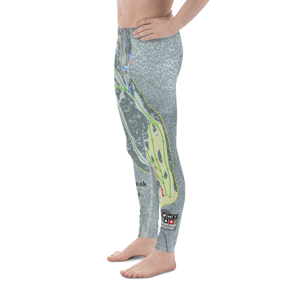 Sandia Peak, New Mexico Ski Trail Map Men's Base Layer Bottom - Powderaddicts