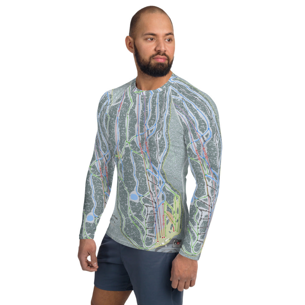 Sandia Peak, New Mexico Ski Trail Map Men's Base Layer Top - Powderaddicts