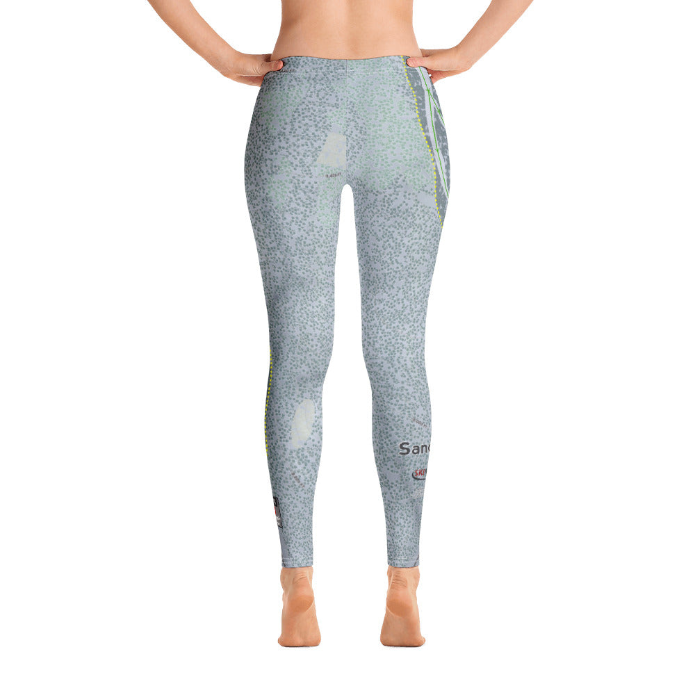 Sandia Peak, New Mexico Ski Trail Map Women's Base Layer Bottom - Powderaddicts