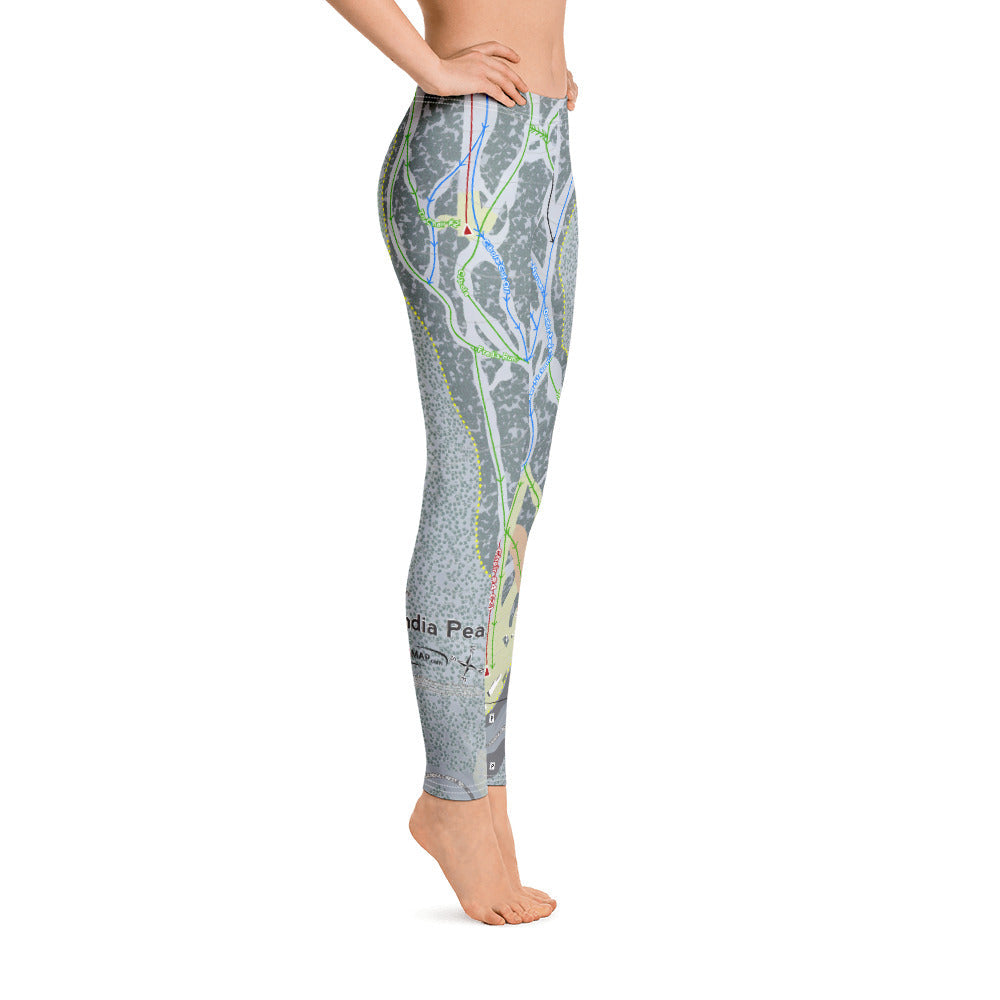 Sandia Peak, New Mexico Ski Trail Map Women's Base Layer Bottom - Powderaddicts