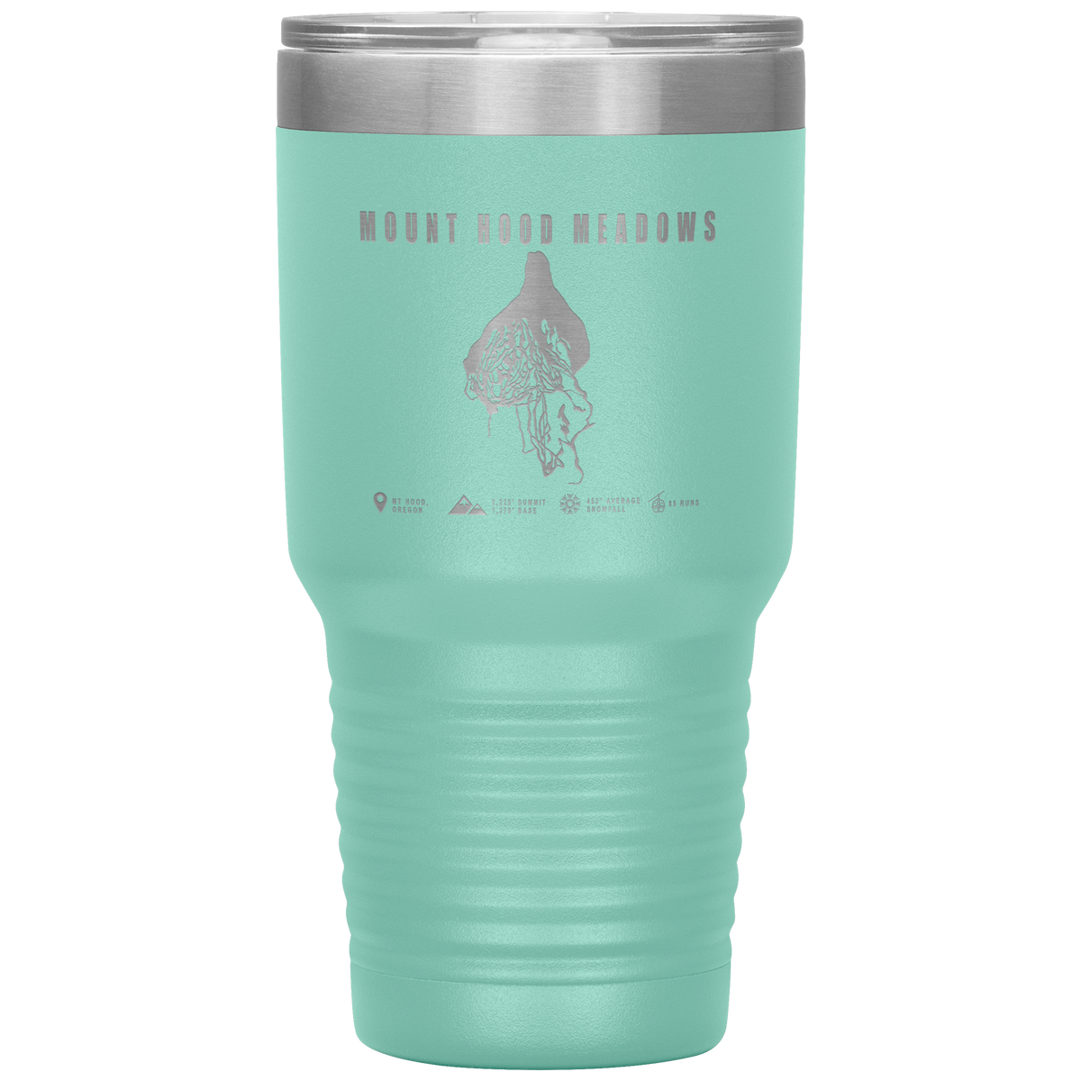 Mount Hood Meadows, Oregon Ski Trail Map 30oz Tumbler - Powderaddicts
