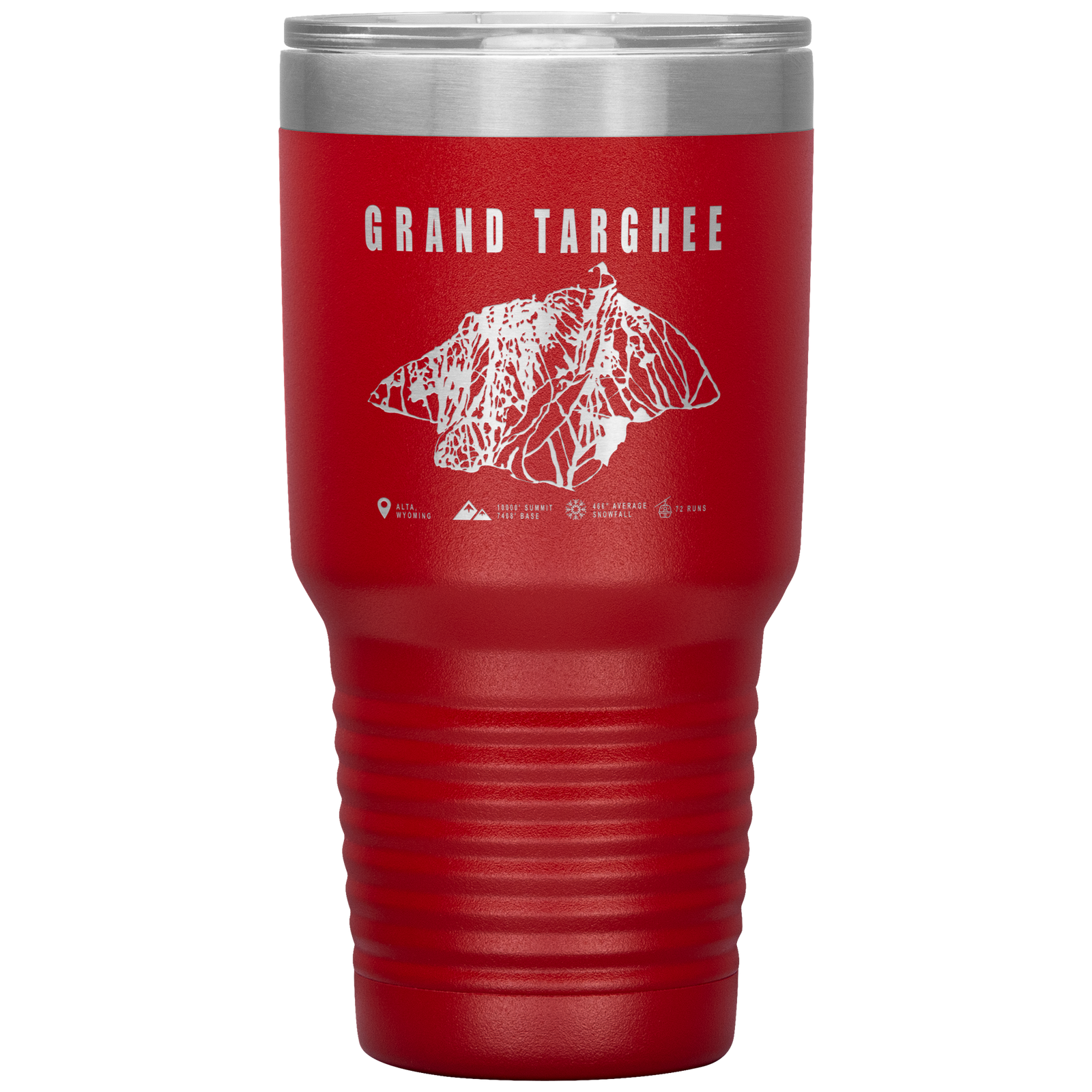 Grand Targhee Wyoming Ski Trail Map 30oz Tumbler - Powderaddicts