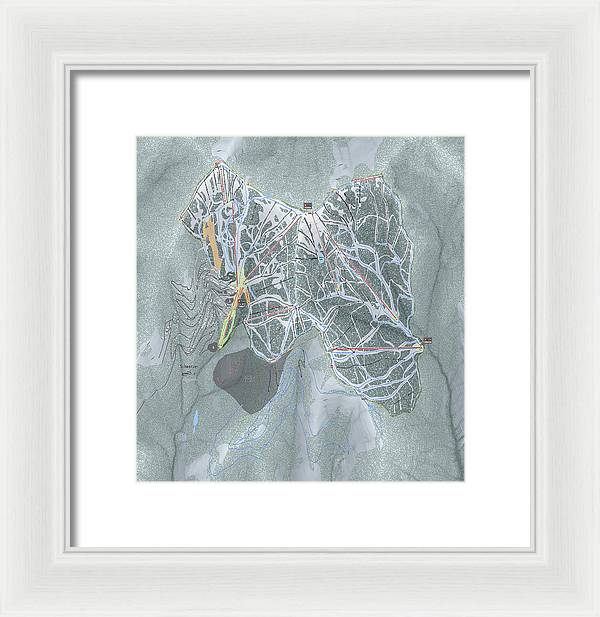 Schweitzer Ski Trail Map - Framed Print - Powderaddicts