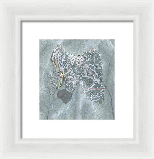 Schweitzer Ski Trail Map - Framed Print - Powderaddicts