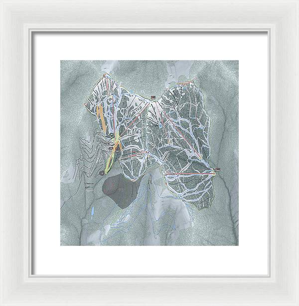 Schweitzer Ski Trail Map - Framed Print - Powderaddicts