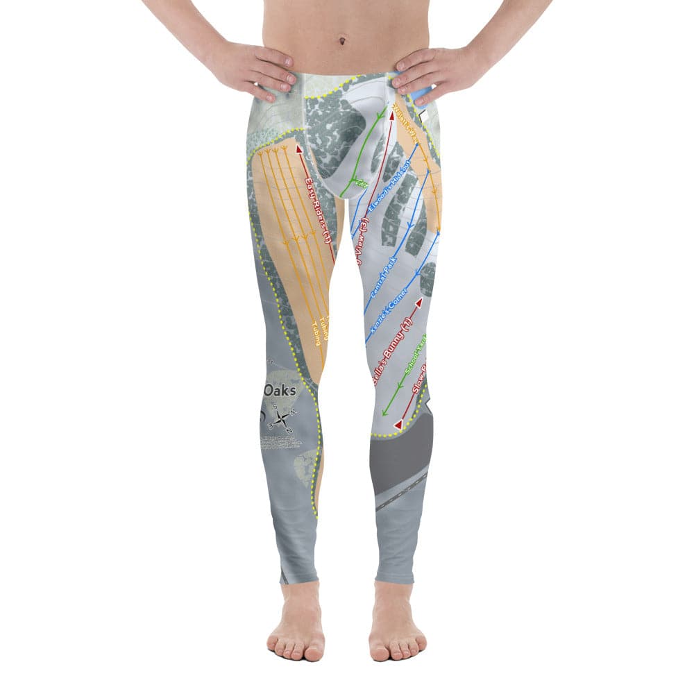 Seven Oaks, Iowa Ski Trail Map Men's Base Layer Bottom