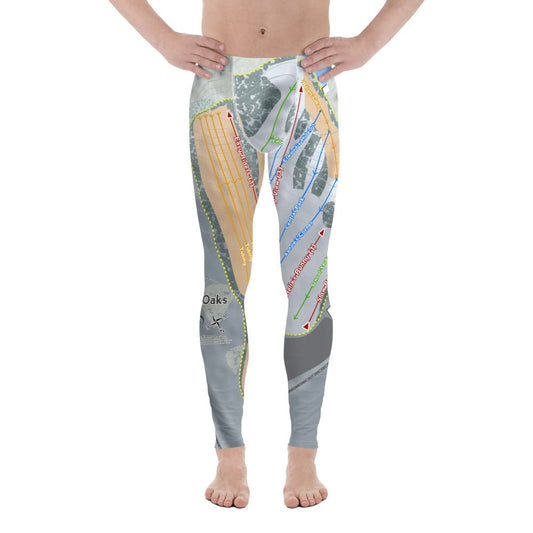 Seven Oaks, Iowa Ski Trail Map Men's Base Layer Bottom - Powderaddicts