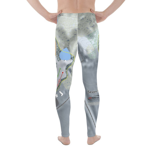 Seven Oaks, Iowa Ski Trail Map Men's Base Layer Bottom - Powderaddicts