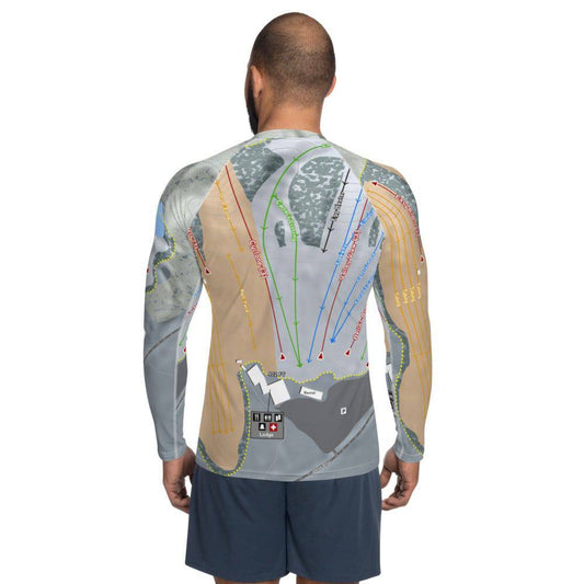 Seven Oaks, Iowa Ski Trail Map Men's Base Layer Top - Powderaddicts