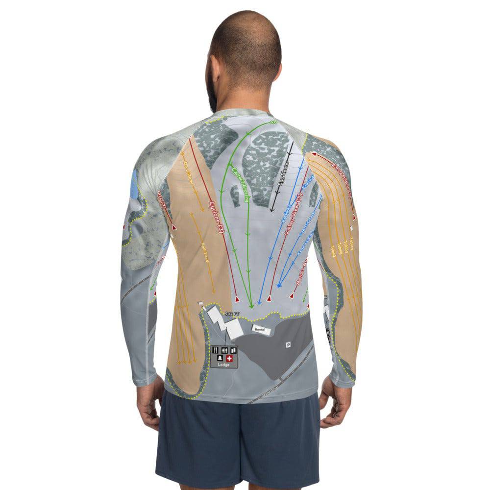 Seven Oaks, Iowa Ski Trail Map Men's Base Layer Top - Powderaddicts