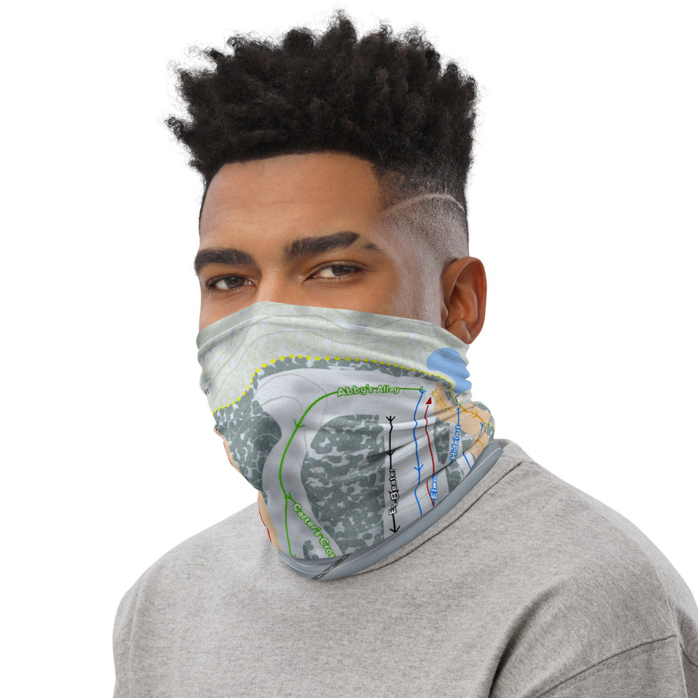 Seven Oaks, Iowa Ski Trail Map Printed Neck Gaiter - Powderaddicts