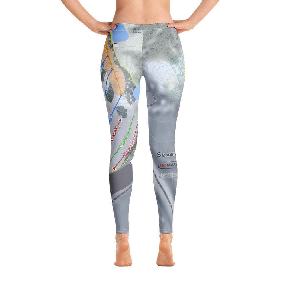 Seven Oaks, Iowa Ski Trail Map Women's Base Layer Bottom - Powderaddicts