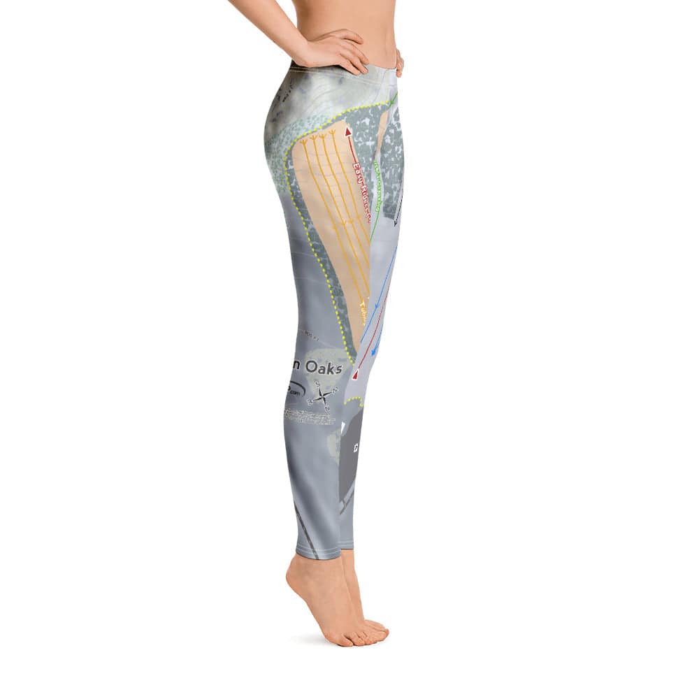 Seven Oaks, Iowa Ski Trail Map Women's Base Layer Bottom - Powderaddicts
