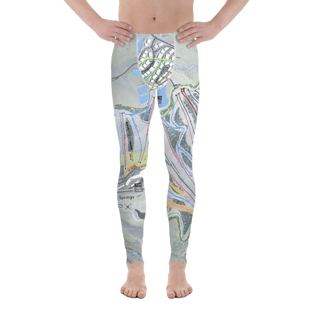Seven Springs, Pennsylvania Ski Trail Map Men's Base Layer Bottom - Powderaddicts