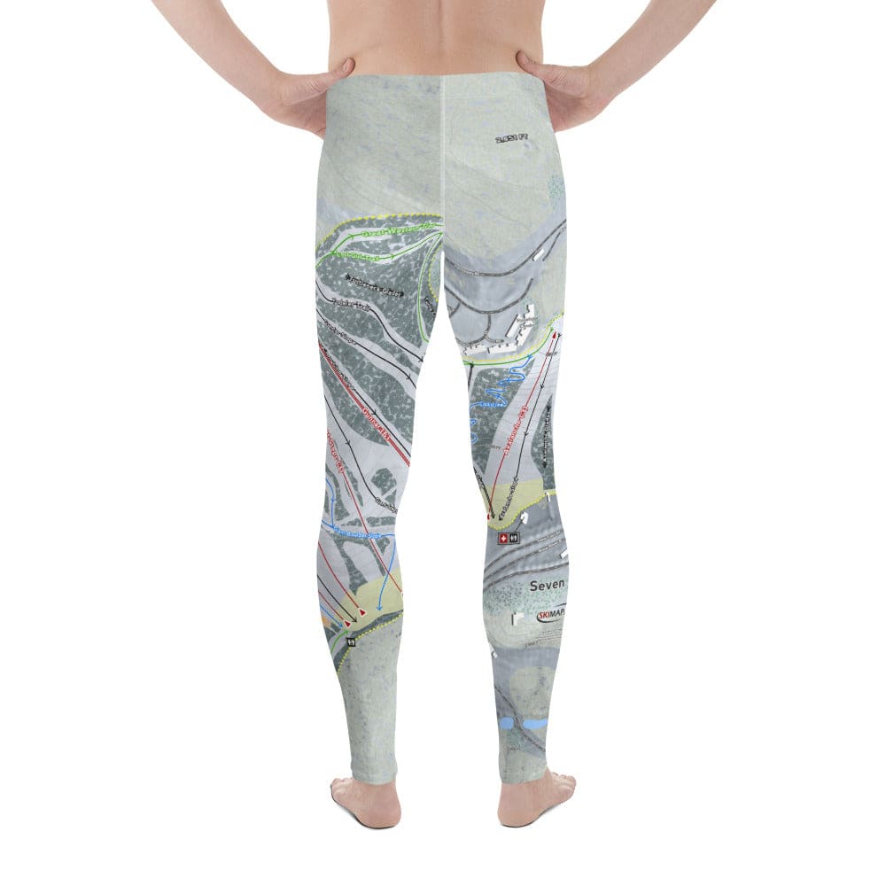 Seven Springs, Pennsylvania Ski Trail Map Men's Base Layer Bottom - Powderaddicts