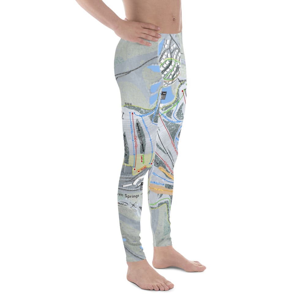 Seven Springs, Pennsylvania Ski Trail Map Men's Base Layer Bottom - Powderaddicts