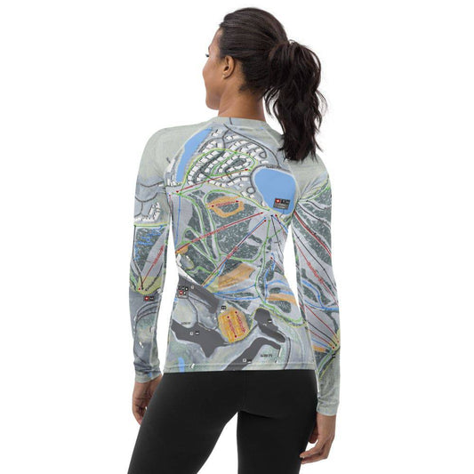 Seven Springs, Pennsylvania Ski Trail Map Women's Base Layer Top - Powderaddicts
