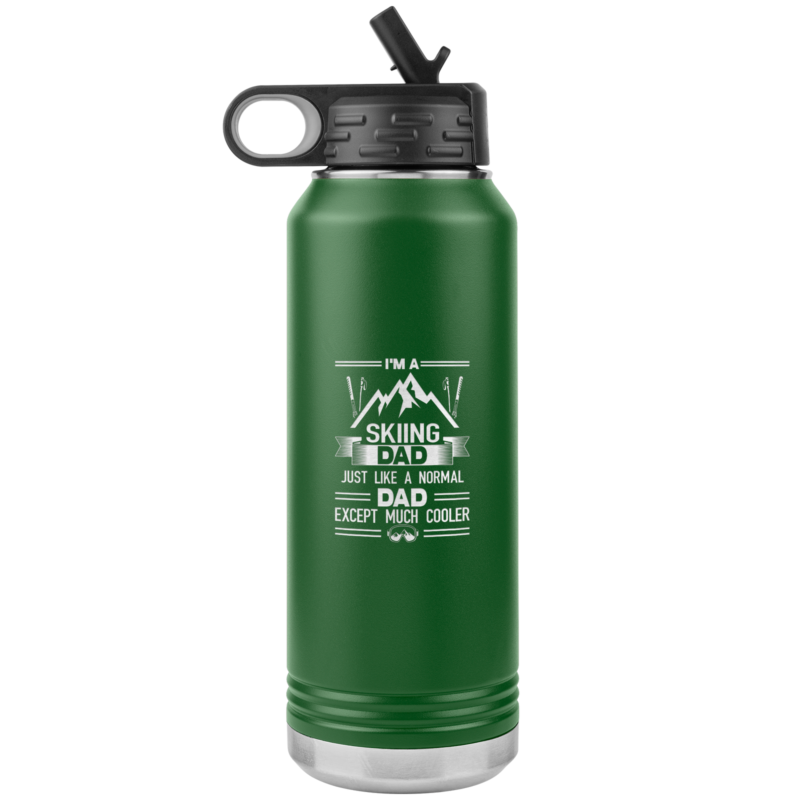 I'm A Skiing Dad 32oz Water Bottle Tumbler - Powderaddicts