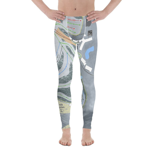 Shanty Creek Schuss Mountain, Michigan Ski Trail Map Men's Base Layer Bottom - Powderaddicts