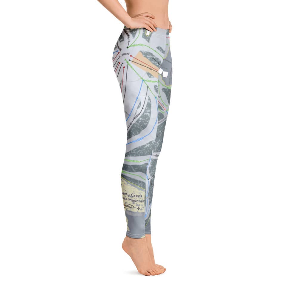 Shanty Creek Schuss Mtn, Michigan Ski Trail Map Women's Base Layer Bottom - Powderaddicts