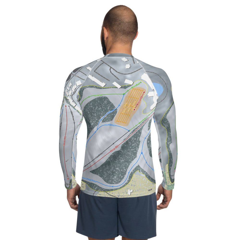 Shanty Creek Summit Mountain, Michigan Ski Trail Map Men's Base Layer Top - Powderaddicts
