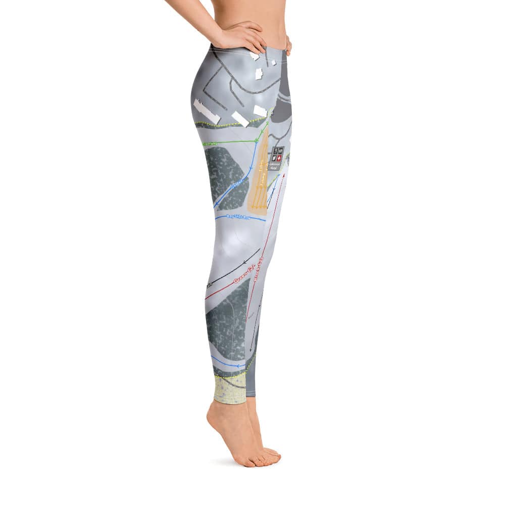 Shanty Creek Summit Mountain, Michigan Ski Trail Map Women's Base Layer Bottom - Powderaddicts