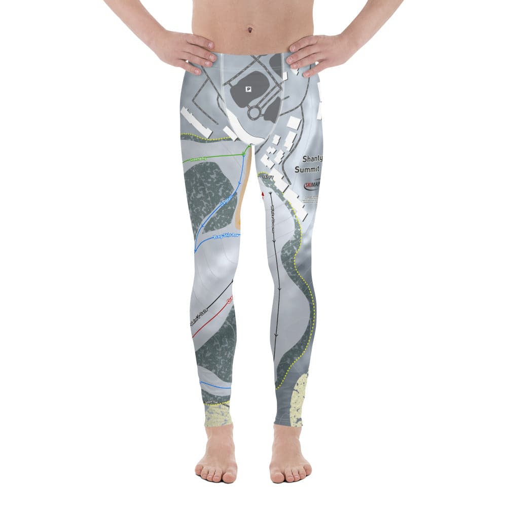 Shanty Creek Summit Mtn, Michigan Ski Trail Map Men's Base Layer Bottom