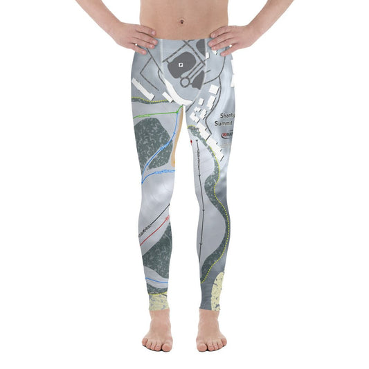 Shanty Creek Summit Mtn, Michigan Ski Trail Map Men's Base Layer Bottom - Powderaddicts
