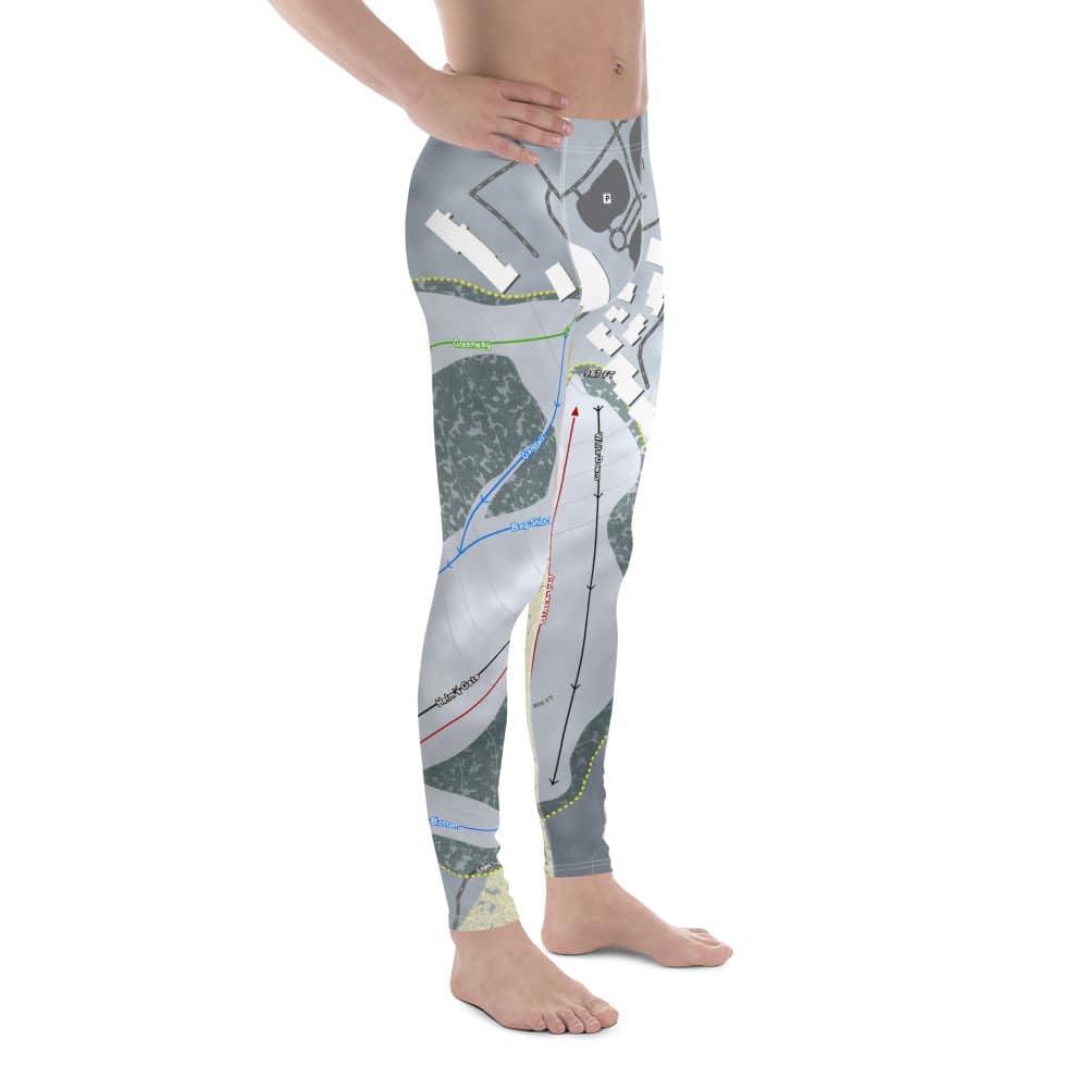 Shanty Creek Summit Mtn, Michigan Ski Trail Map Men's Base Layer Bottom - Powderaddicts