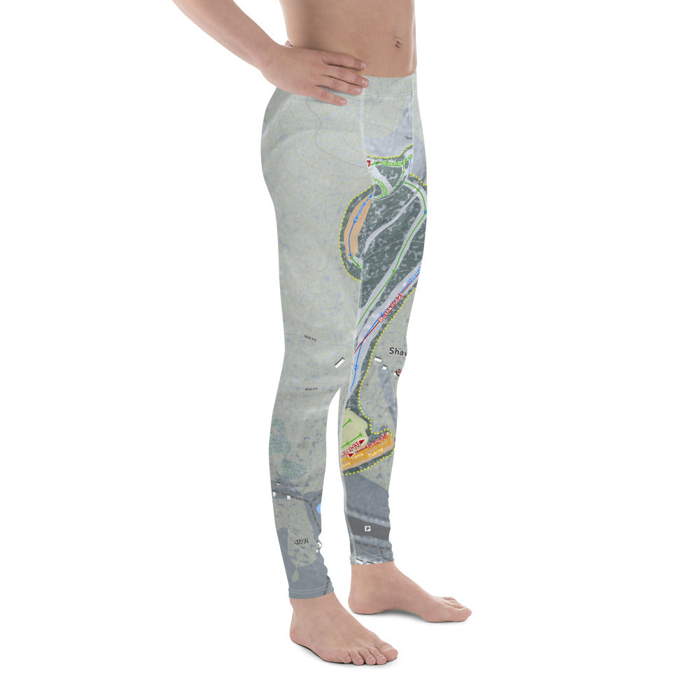 Shawnee Mountain, Pennsylvania Ski Trail Map Men's Base Layer Bottom - Powderaddicts