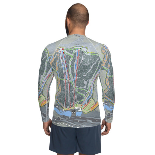 Shawnee Mountain, Pennsylvania Ski Trail Map Men's Base Layer Top - Powderaddicts