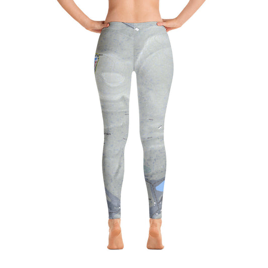 Shawnee Mountain, Pennsylvania Ski Trail Map Women's Base Layer Bottom - Powderaddicts