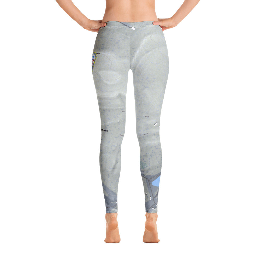 Shawnee Mountain, Pennsylvania Ski Trail Map Women's Base Layer Bottom - Powderaddicts
