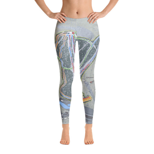 Shawnee Mountain, Pennsylvania Ski Trail Map Women's Base Layer Bottom - Powderaddicts