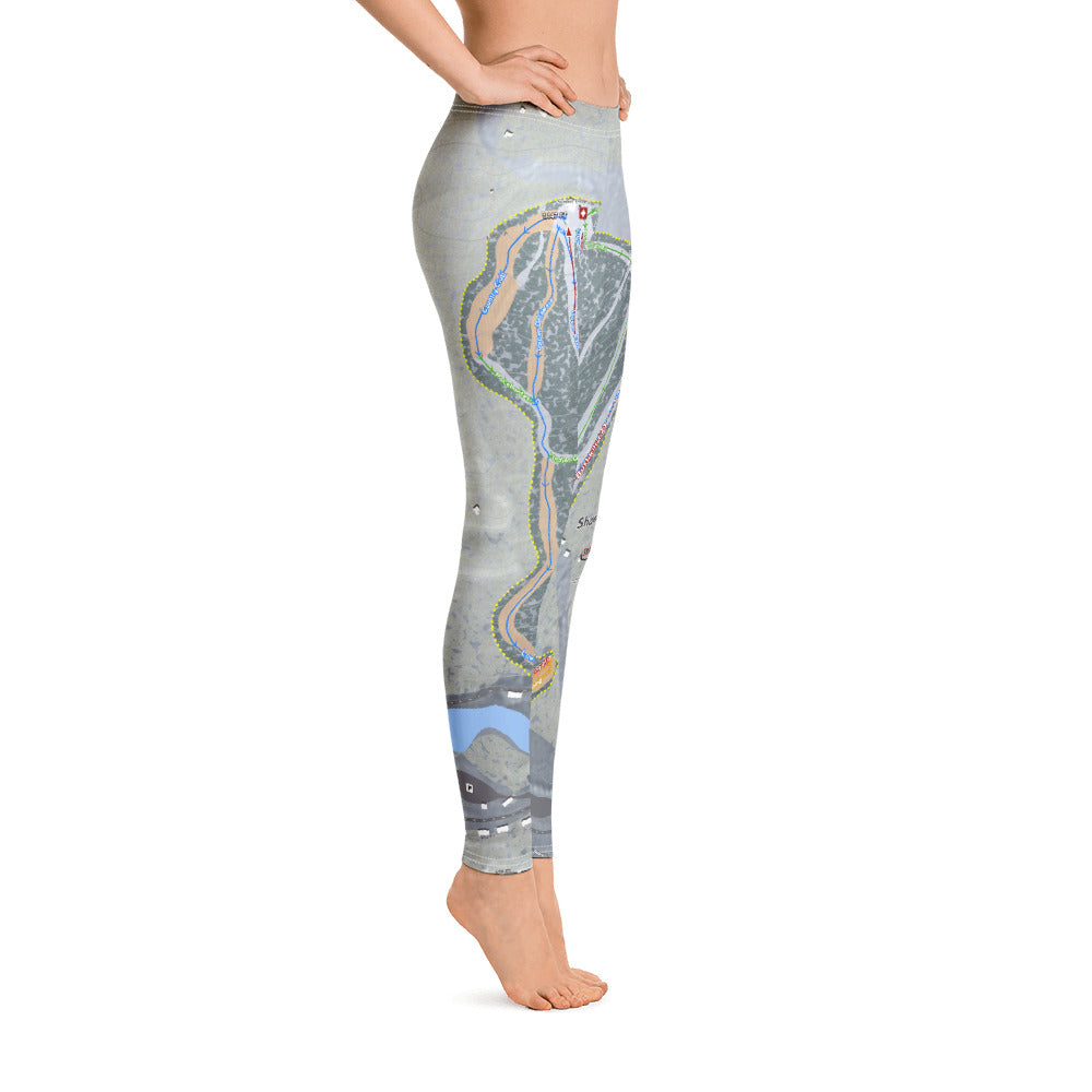 Shawnee Mountain, Pennsylvania Ski Trail Map Women's Base Layer Bottom - Powderaddicts