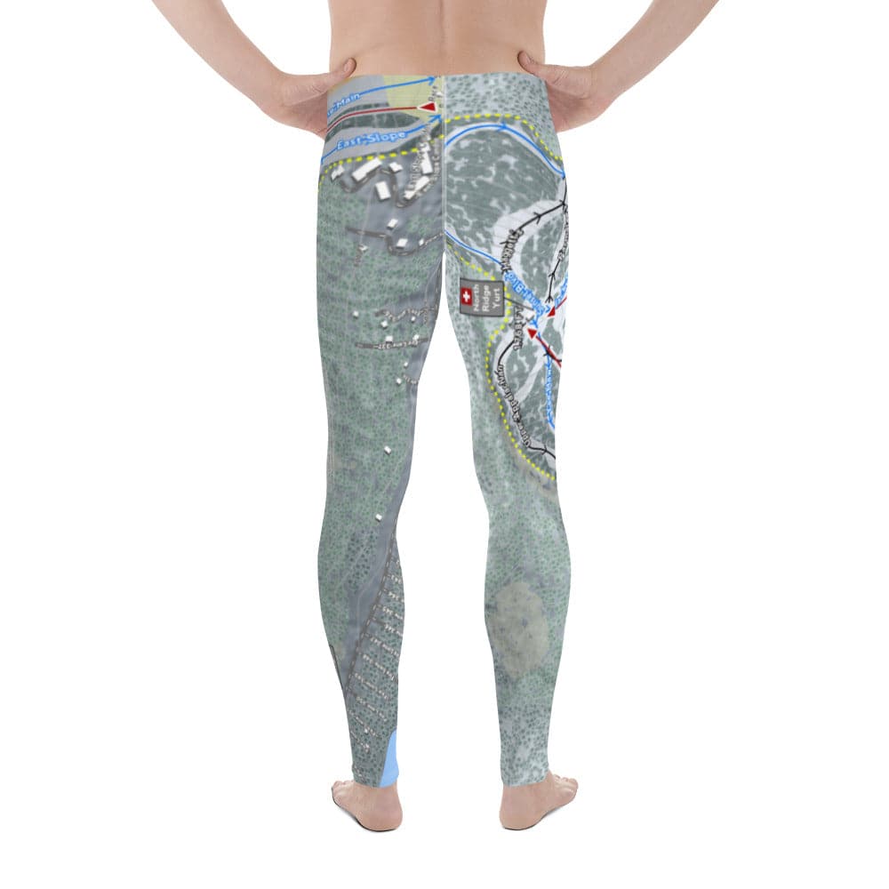 Shawnee Peak, Maine Ski Trail Map Men's Base Layer Bottom - Powderaddicts