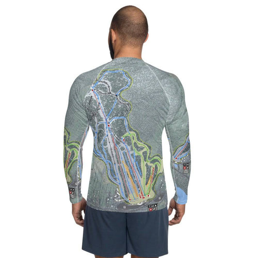 Shawnee Peak, Maine Ski Trail Map Men's Base Layer Top - Powderaddicts