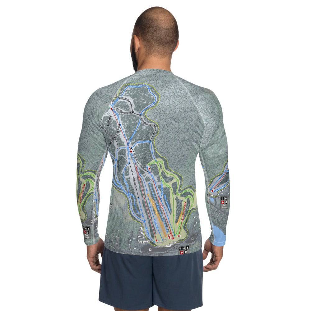 Shawnee Peak, Maine Ski Trail Map Men's Base Layer Top - Powderaddicts