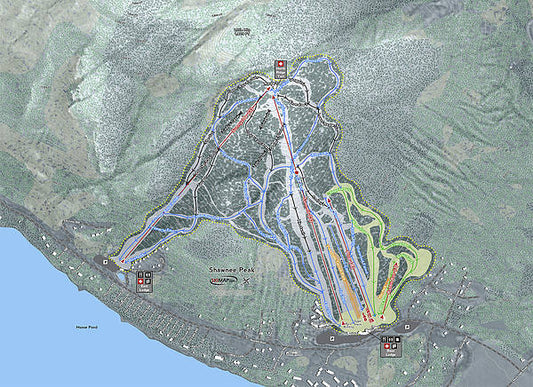 Shawnee Peak Ski Trail Map - Art Print - Powderaddicts