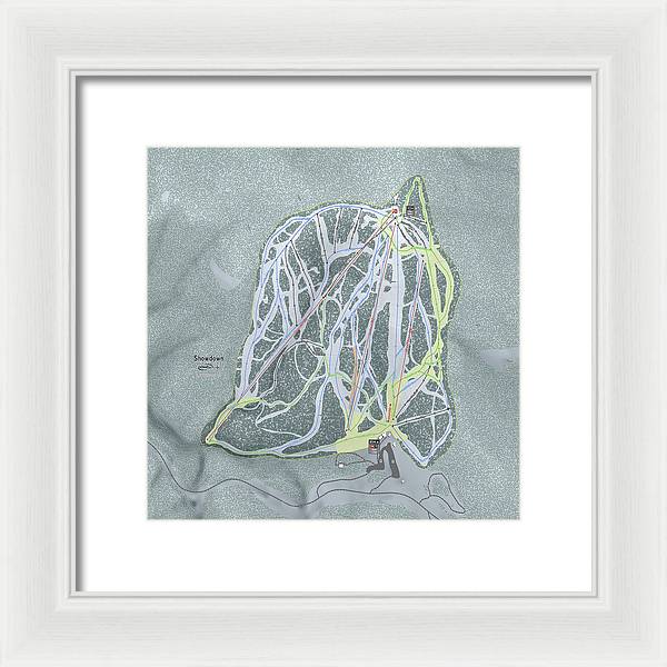 Showdown Ski Trail Map - Framed Print - Powderaddicts
