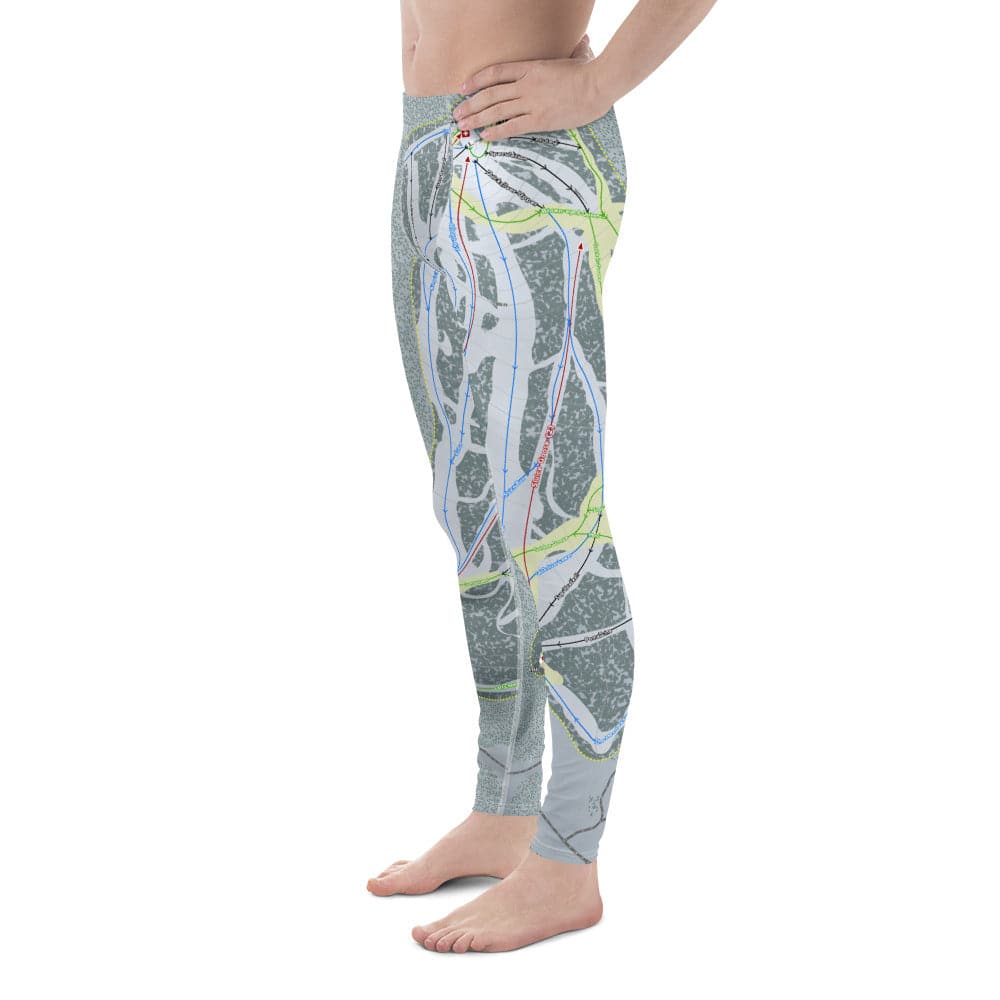 Showdown, Montana Ski Trail Map Men's Base Layer Bottom - Powderaddicts