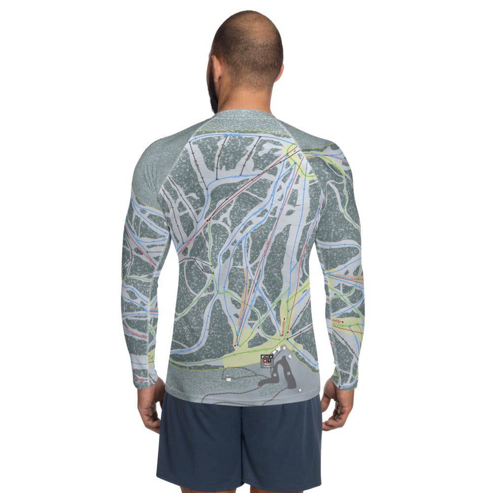 Showdown, Montana Ski Trail Map Men's Base Layer Top - Powderaddicts