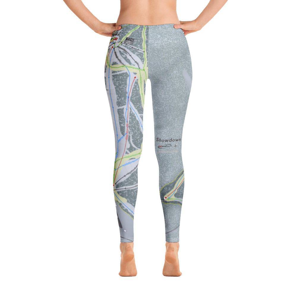 Showdown, Montana Ski Trail Map Women's Base Layer Bottom - Powderaddicts