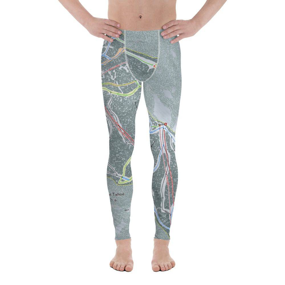 SIerra at Tahoe, California Ski Trail Map Men's Base Layer Bottom - Powderaddicts