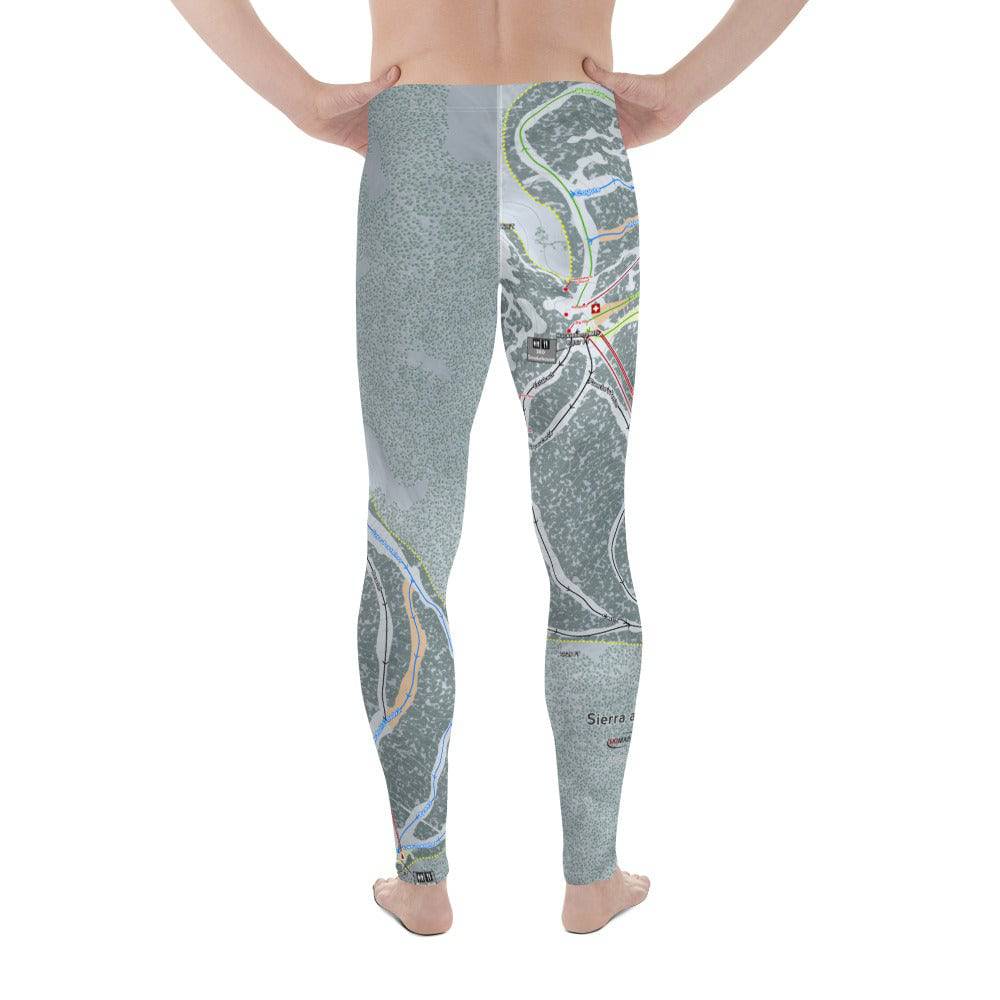 SIerra at Tahoe, California Ski Trail Map Men's Base Layer Bottom - Powderaddicts
