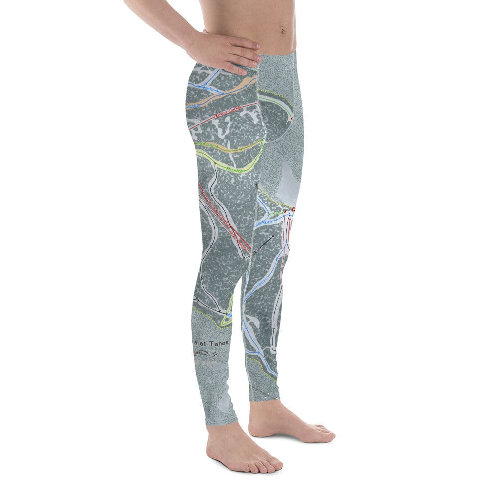 SIerra at Tahoe, California Ski Trail Map Men's Base Layer Bottom - Powderaddicts