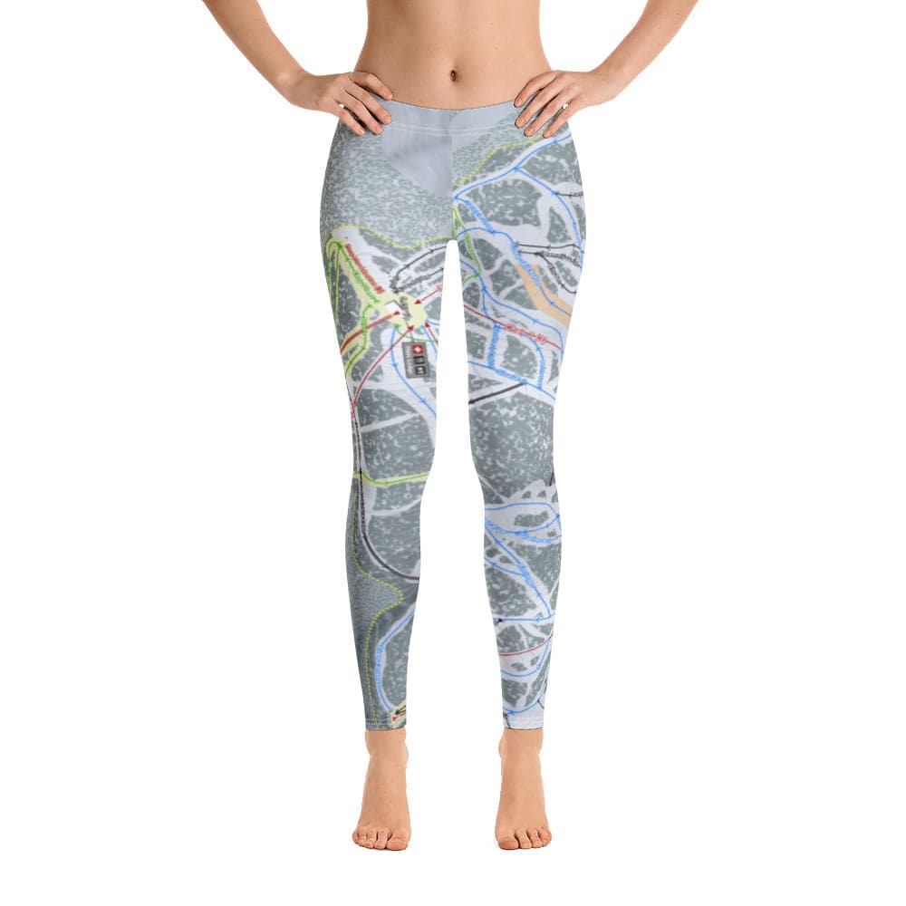 Silver Mountain, Idaho Ski Trail Map Women's Base Layer Bottom - Powderaddicts